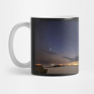 Worms Head, Rhossili Bay at Night on Gower Mug